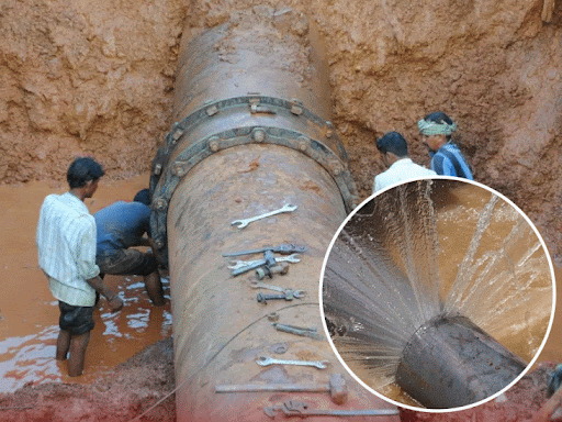 Indore Water Crisis: Massive Pipeline Burst Disrupts Supply; Airtel Fined Rs 5 Lakh