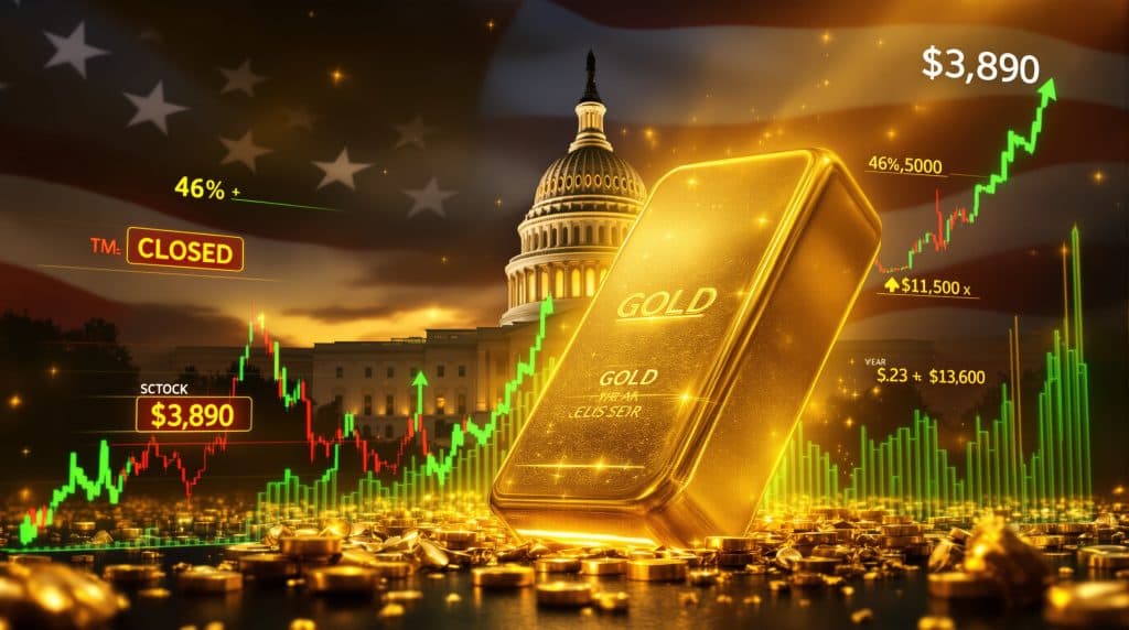 Gold Holds Gains Amid US Government Shutdown, Eyes Record High